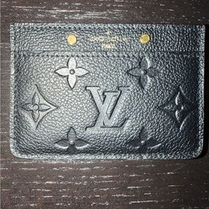 Louis Vuitton Black and Gold Monogram Key Holder